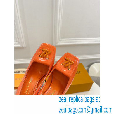 Louis Vuitton Heel 8.5cm Shake Slingback Pumps in Patent calf leather Orange 2023