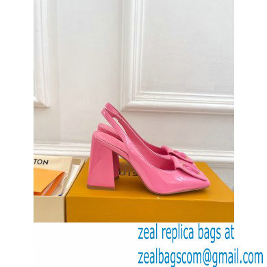 Louis Vuitton Heel 8.5cm Shake Slingback Pumps in Patent calf leather Pink 2023