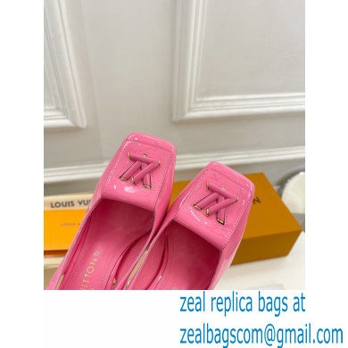 Louis Vuitton Heel 8.5cm Shake Slingback Pumps in Patent calf leather Pink 2023