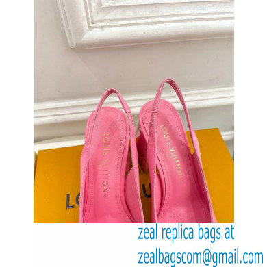 Louis Vuitton Heel 8.5cm Shake Slingback Pumps in Patent calf leather Pink 2023