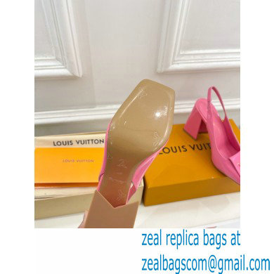 Louis Vuitton Heel 8.5cm Shake Slingback Pumps in Patent calf leather Pink 2023