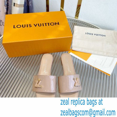 Louis Vuitton Shake Flat Mules in Patent calf leather Nude 2023