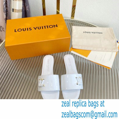 Louis Vuitton Shake Flat Mules in Patent calf leather White 2023