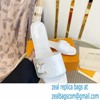 Louis Vuitton Shake Flat Mules in Patent calf leather White 2023