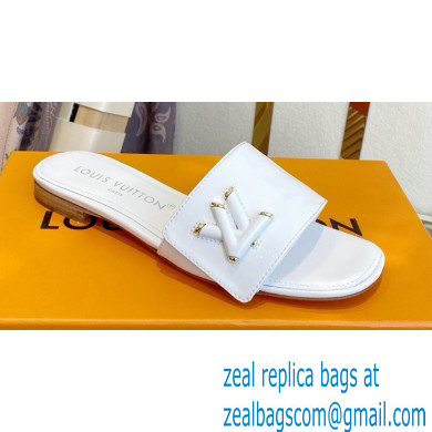 Louis Vuitton Shake Flat Mules in Patent calf leather White 2023