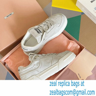 Miu Miu Bleached leather sneakers 01 2023