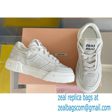 Miu Miu Bleached leather sneakers 01 2023 - Click Image to Close