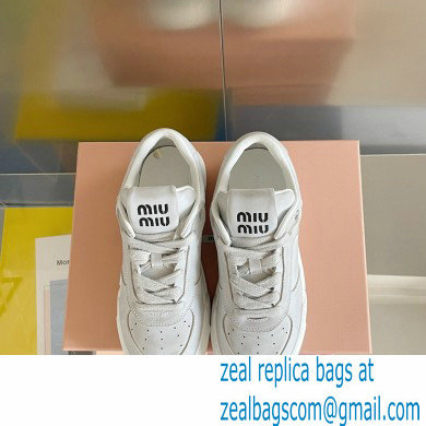 Miu Miu Bleached leather sneakers 01 2023 - Click Image to Close