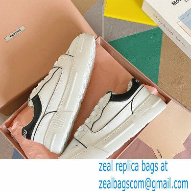 Miu Miu Bleached leather sneakers 02 2023 - Click Image to Close