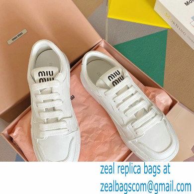 Miu Miu Bleached leather sneakers 03 2023 - Click Image to Close