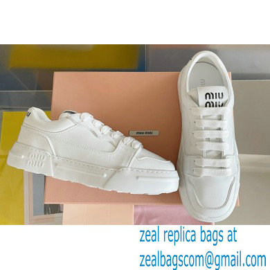 Miu Miu Bleached leather sneakers 03 2023 - Click Image to Close