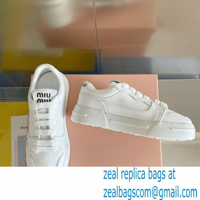 Miu Miu Bleached leather sneakers 03 2023 - Click Image to Close