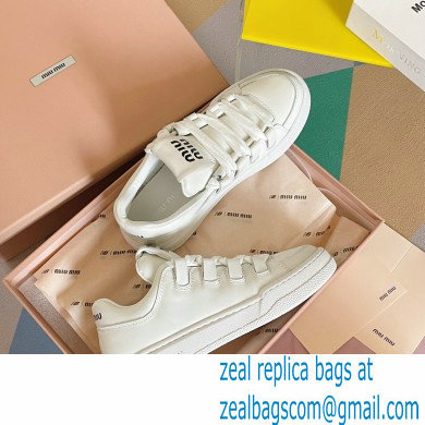 Miu Miu Bleached leather sneakers 04 2023