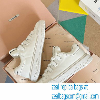 Miu Miu Bleached leather sneakers 04 2023