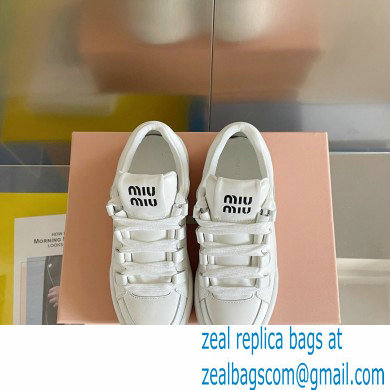 Miu Miu Bleached leather sneakers 04 2023