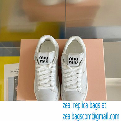 Miu Miu Bleached leather sneakers 06 2023