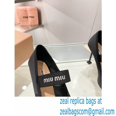 Miu Miu heel 9.5cm Satin pumps black 2023