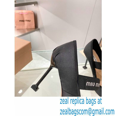 Miu Miu heel 9.5cm Satin pumps black 2023