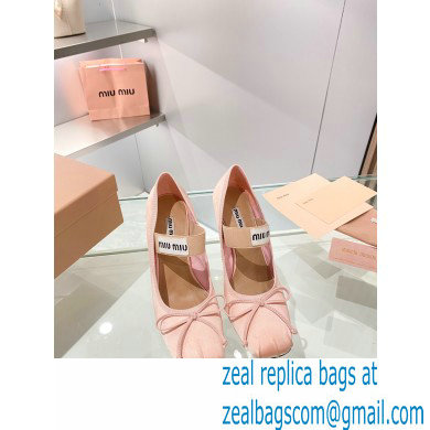 Miu Miu heel 9.5cm Satin pumps orchid pink 2023