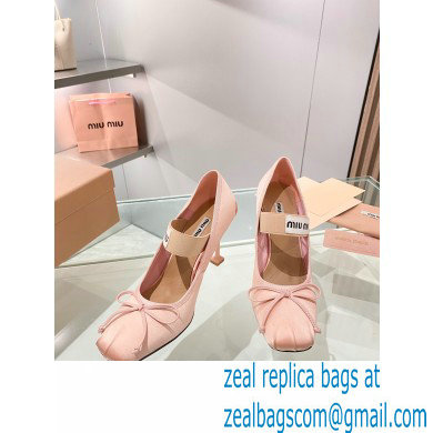 Miu Miu heel 9.5cm Satin pumps orchid pink 2023