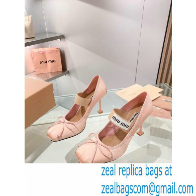 Miu Miu heel 9.5cm Satin pumps orchid pink 2023