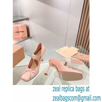 Miu Miu heel 9.5cm Satin pumps orchid pink 2023