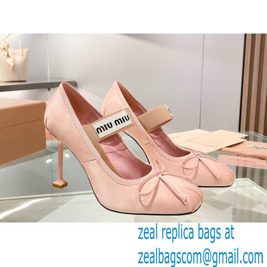 Miu Miu heel 9.5cm Satin pumps orchid pink 2023