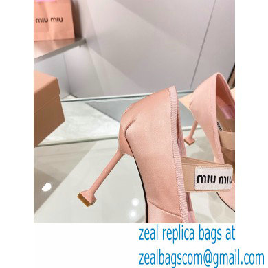 Miu Miu heel 9.5cm Satin pumps orchid pink 2023 - Click Image to Close