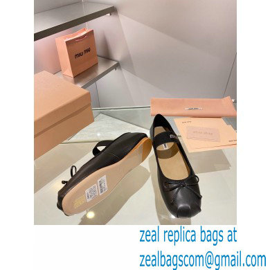 Miu Miu leather Ballerinas black 2023