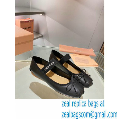 Miu Miu leather Ballerinas black 2023