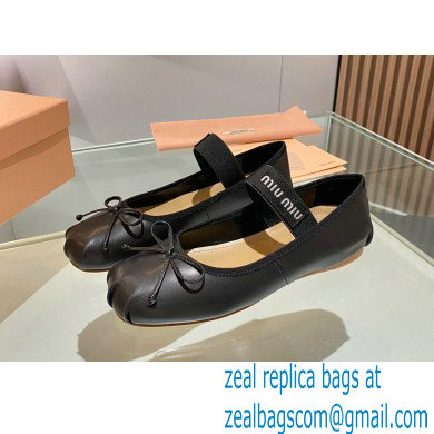 Miu Miu leather Ballerinas black 2023