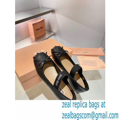 Miu Miu leather Ballerinas black 2023