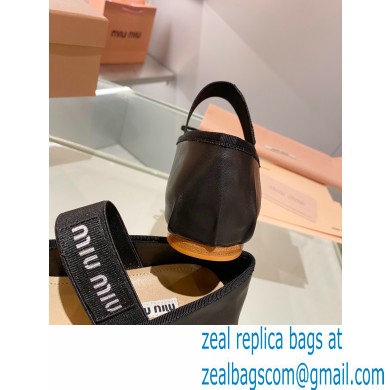 Miu Miu leather Ballerinas black 2023