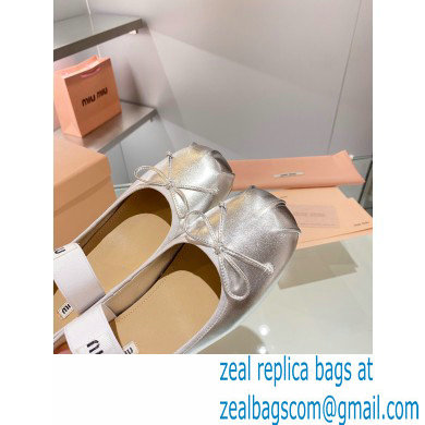 Miu Miu leather Ballerinas silver 2023