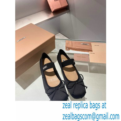 Miu Miu satin Ballerinas black 2023