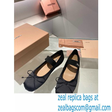 Miu Miu satin Ballerinas black 2023