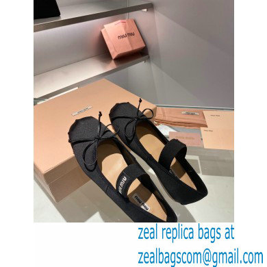 Miu Miu satin Ballerinas black 2023 - Click Image to Close