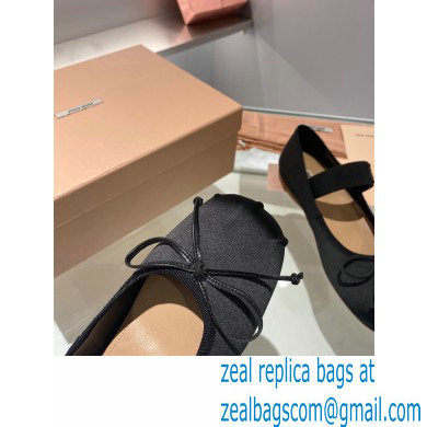 Miu Miu satin Ballerinas black 2023