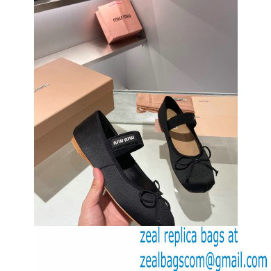 Miu Miu satin Ballerinas black 2023 - Click Image to Close