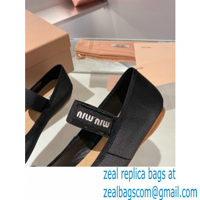 Miu Miu satin Ballerinas black 2023