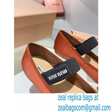 Miu Miu satin Ballerinas cocoa brown 2023