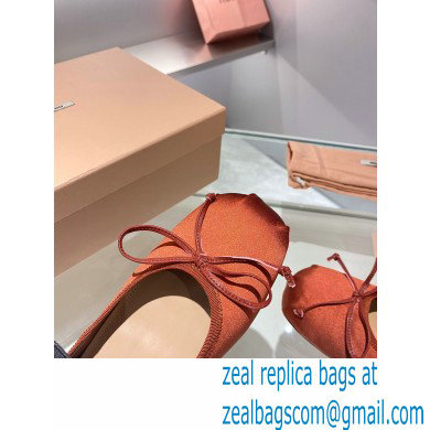 Miu Miu satin Ballerinas cocoa brown 2023