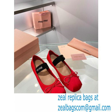 Miu Miu satin Ballerinas red 2023 - Click Image to Close