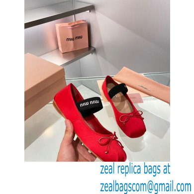 Miu Miu satin Ballerinas red 2023