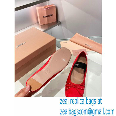 Miu Miu satin Ballerinas red 2023