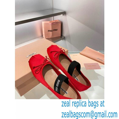 Miu Miu satin Ballerinas red 2023