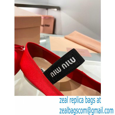 Miu Miu satin Ballerinas red 2023 - Click Image to Close