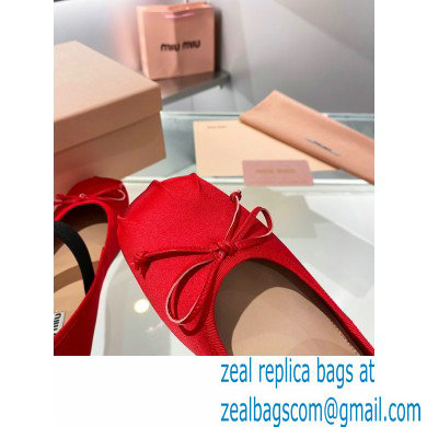 Miu Miu satin Ballerinas red 2023 - Click Image to Close