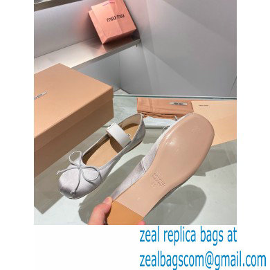 Miu Miu satin Ballerinas silver 2023