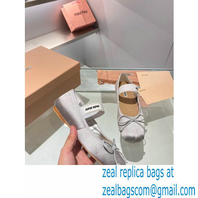 Miu Miu satin Ballerinas silver 2023